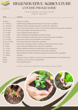 Međunarodni kurs „Regenerative Agriculture“ – Poljoprivredni fakultet Univerziteta u Novom Sadu